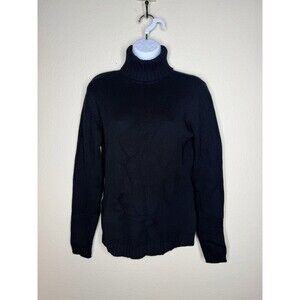 Enzo Mantovani Cashmere Turtleneck Sweater Black Made In Italy sz M